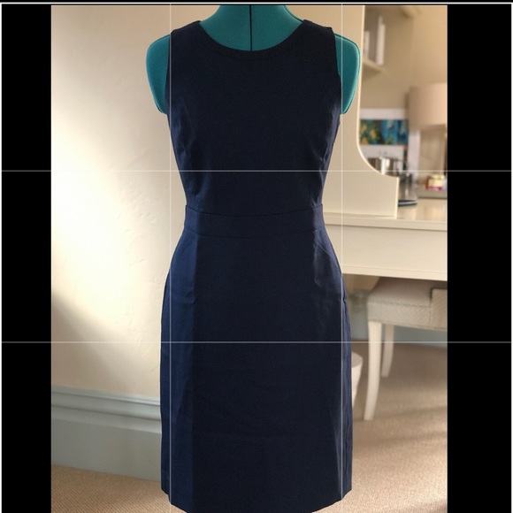 J. Crew Wool Blend Sheath Dress in Navy, 10 - Picture 4 of 6